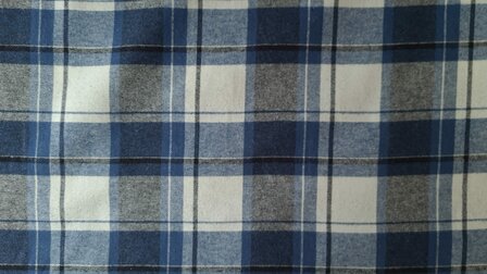 Cotton Flannel Check Jeans Blue