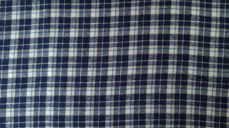 Cotton Flannel Check Navy