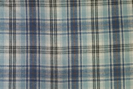 Cotton Flannel Check Light Blue