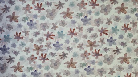 Organic Cotton Jersey Waterflowers