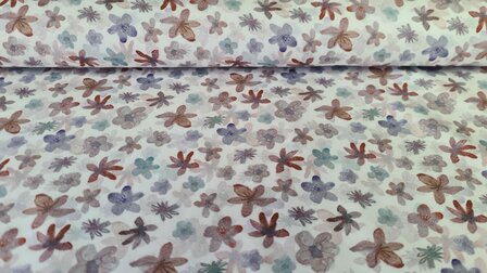 Organic Cotton Jersey Waterflowers