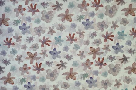 Organic Cotton Jersey Waterflowers