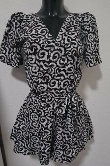 Cotton Viscose Curly Shapes Black