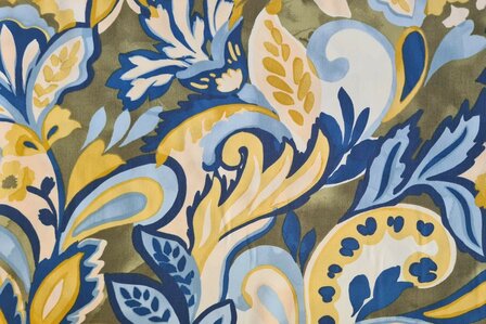 Viscose Poplin Paisley Blue