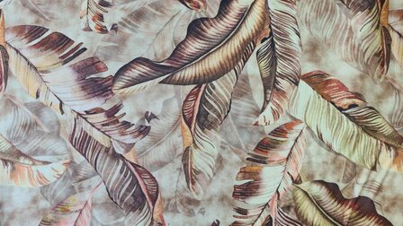 Viscose Twill Feathers Brown