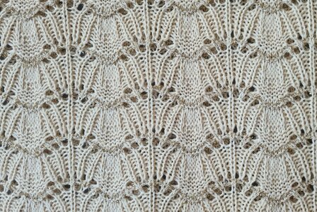 Heavy Lace Knit Lurex Beige