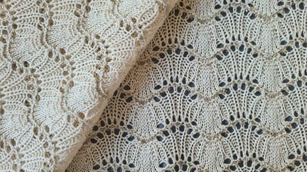 Heavy Lace Knit Lurex Beige