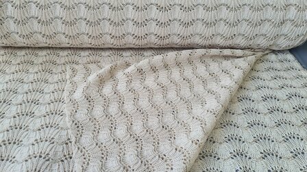 Heavy Lace Knit Lurex Beige