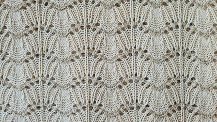 Heavy Lace Knit Lurex Beige