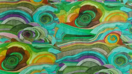 Cotton Jersey Starry Night Green