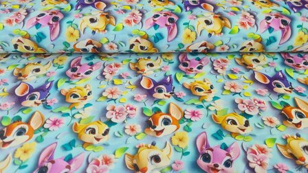 Cotton Jersey Lady Fox Turquoise