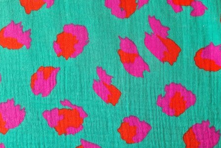 Mousseline Animal Spots Green