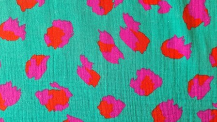 Mousseline Animal Spots Green