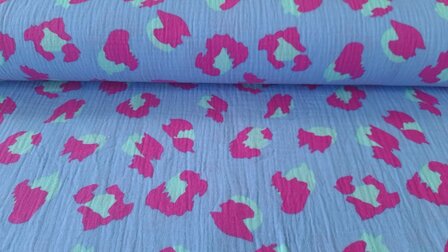 Mousseline Animal Spots Blue