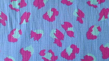 Mousseline Animal Spots Blue