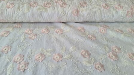 Cotton Embroidery Off White / Nude