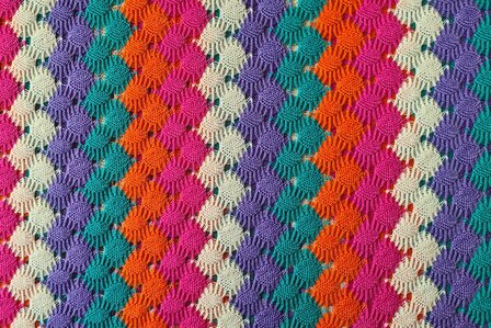 Knitted Zig Zag Lace Multi