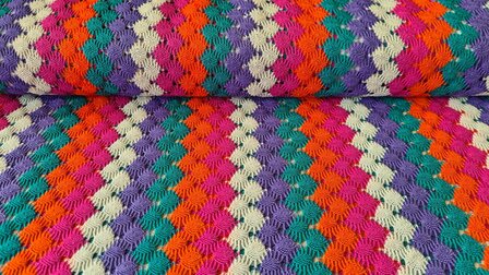 Knitted Zig Zag Lace Multi
