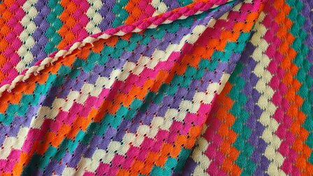 Knitted Zig Zag Lace Multi