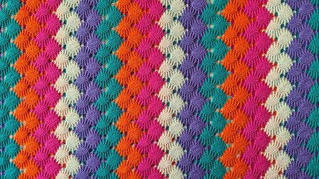 Knitted Zig Zag Lace Multi