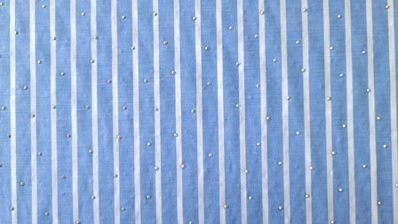 Cotton Stretch Stripes &amp; Dots Blue-White
