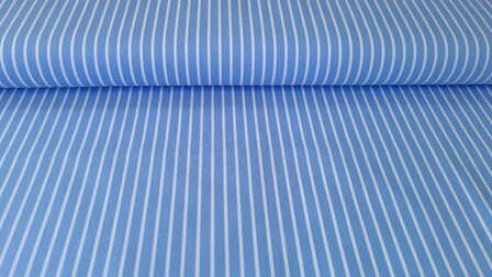 Cotton Stretch Stripes Blue