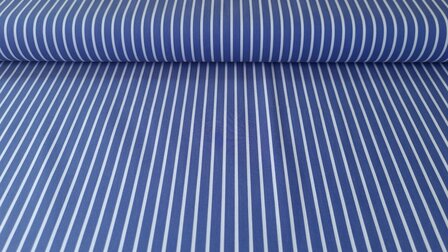 Cotton Stretch Stripes Royal Blue