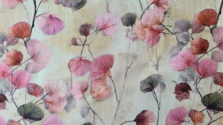 Viscose Linnen Ginko Ros&eacute;