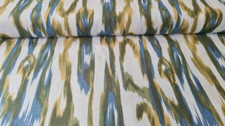 Viscose Crepe Abstract Multi Blue