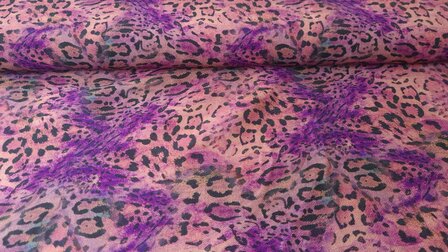 Viscose Crepe Leo Purple