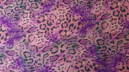 Viscose Crepe Leo Purple