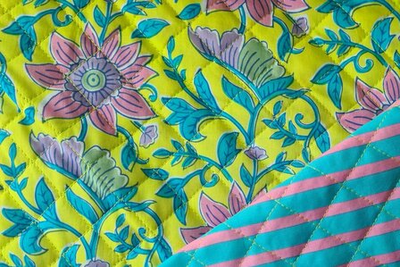 Double Stepped Cotton Lime