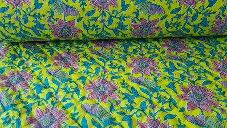 Double Stepped Cotton Lime