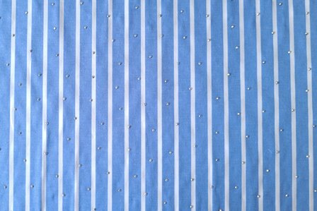 Cotton Mix Stripes &amp; Dots Blue