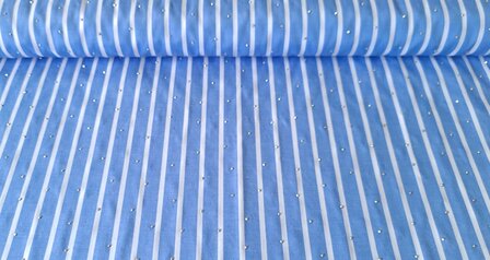 Cotton Mix Stripes &amp; Dots Blue