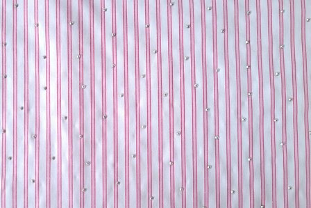 Cotton Mix Small Stripes &amp; Dots White-Ros&eacute;