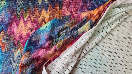 Viscose Jersey Punched Zig Zag Multi