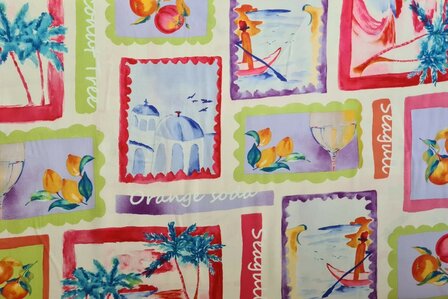 Viscose Poplin Holiday Patchwork