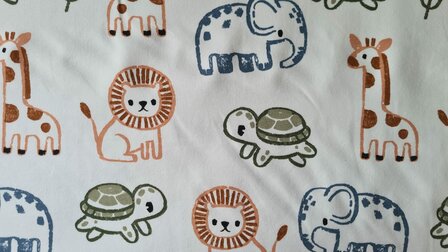 French Terry Baby Animals Off White