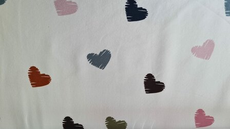 French Terry Hearts Off White