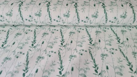 French Terry Twigs Off White/Green