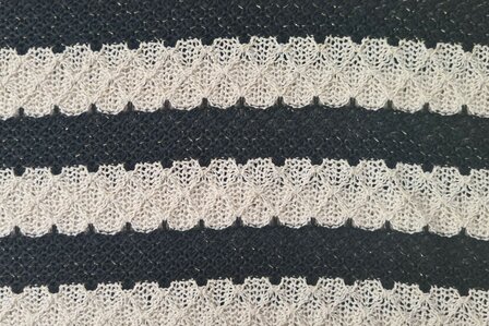 Knitted Cotton Stripes Black