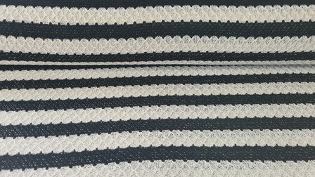 Knitted Cotton Stripes Black