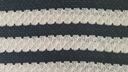 Knitted Cotton Stripes Black