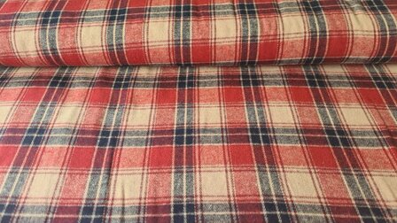 Cotton Flannel Check Red
