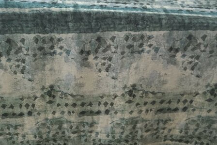 Viscose Crepe Abstract Grey/Blue