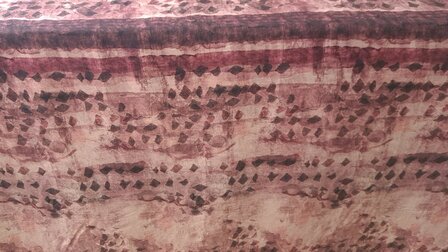 Viscose Crepe Abstract Dark Red