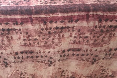 Viscose Crepe Abstract Dark Red