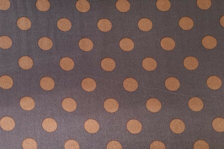 Viscose Satin Polka Dot Brown