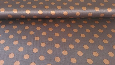 Viscose Satin Polka Dot Brown